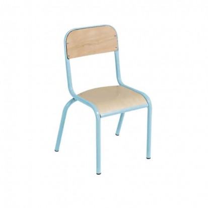 Chaise maternelle empilable piétement rouge