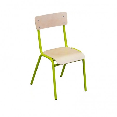 Chaise maternelle avec structure en tube aluminium