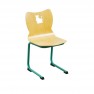 chaise écolier avec piétement pour un appui sur table et assise coque avec motif chat