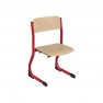 Chaise maternelle appui sur table empilable avec 2 pieds jaune
