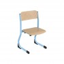 Chaise maternelle appui sur table empilable avec 2 pieds jaune