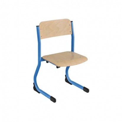 Chaise maternelle appui sur table empilable avec 2 pieds jaune