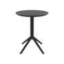 table CHR pliante ronde en polypropylène noire
