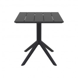 table restaurant professionnel carré en polypro noir