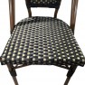 chaise bistro en rotin synthétique noir et or