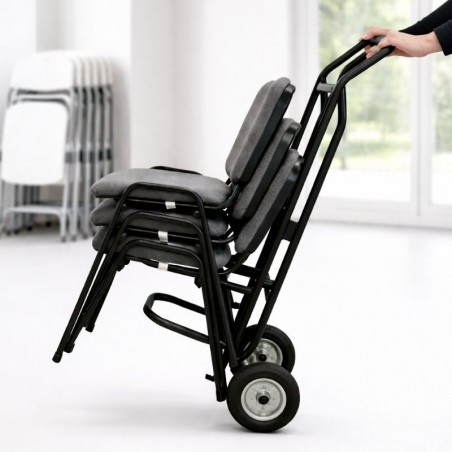 Diable de transport pour chaises empilables