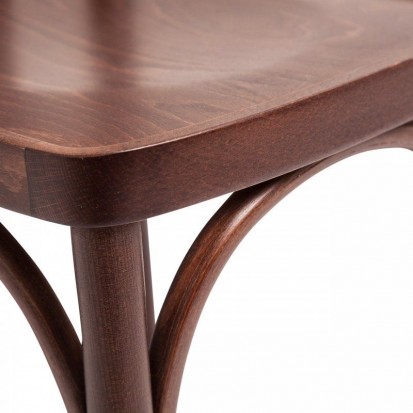 Chaise bistrot vintage en bois finition wengé