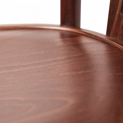 Chaise bistrot vintage en bois finition wengé