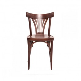 chaise de café vintage en hêtre finition wengé vue de face