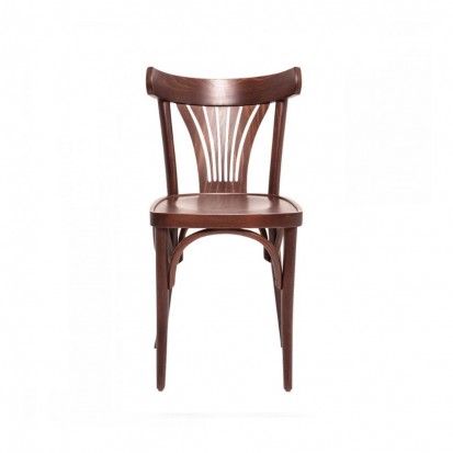 Chaise bistrot vintage en bois finition wengé