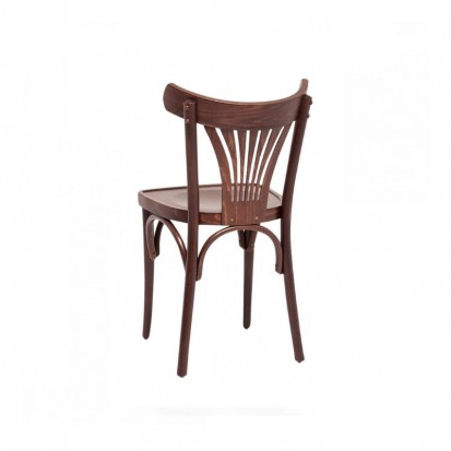 Chaise bistrot vintage en bois finition wengé