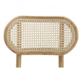 dossier en cannage de la chaise de réception bois et rotin