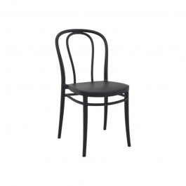 chaise professionnelle monobloc en polypropylène noir