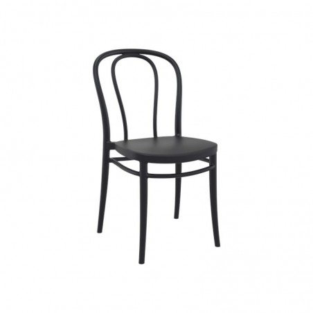 chaise professionnelle monobloc en polypropylène noir