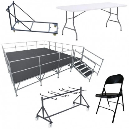 Ensemble de mobilier pour salle des fêtes en promotion