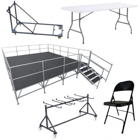 Ensemble de mobilier pour salle des fêtes en promotion