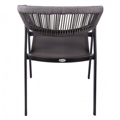 Fauteuil terrasse restaurant gris et anthracite