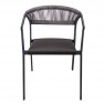 Fauteuil terrasse restaurant gris et anthracite