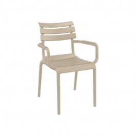 Fauteuil extérieur polypropylène couleur taupe