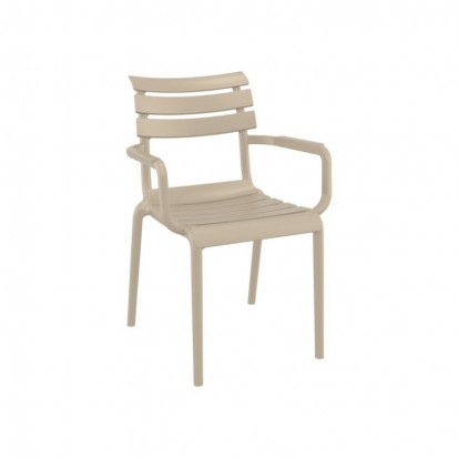Fauteuil extérieur polypropylène couleur taupe