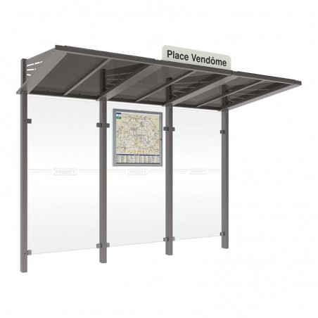 Abri bus Conviviale® gris Procity