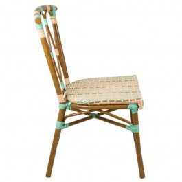 chaise de terrasse de café vintage vue de profil