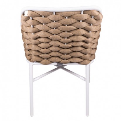 Fauteuil extérieur corde pour CHR gris anthracite