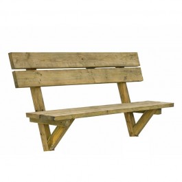 Banc urbain en bois pour collectivités