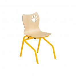 Chaise maternelle avec assise coque et motif patte d'ours