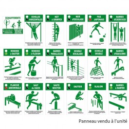 panneau agrès sportif disponible en différents modèles