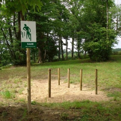 Agrès sportif extérieur Slalom en bois