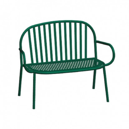 banc urbain métal 2 places