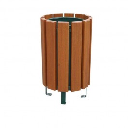 Poubelle de ville 80 litres en bois