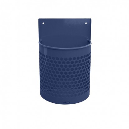 Poubelle de rue en métal demi-lune