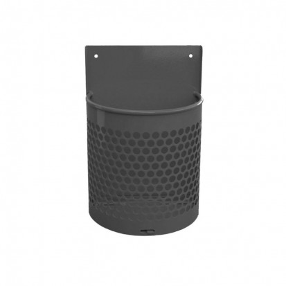 Poubelle de rue en métal demi-lune