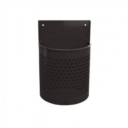 Poubelle de rue en métal demi-lune