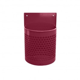 Poubelle de rue en métal demi-lune