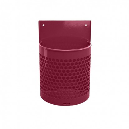 Poubelle de rue en métal demi-lune