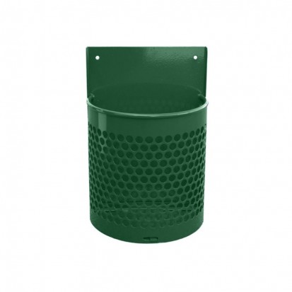 Poubelle de rue en métal demi-lune