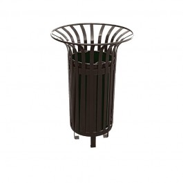 Poubelle parc public tulipe