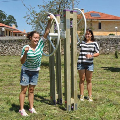 Agrès sportif extérieur sénior roue