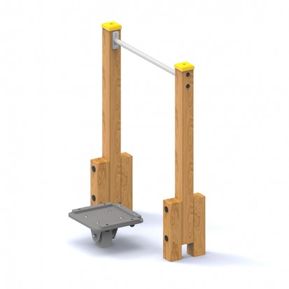 Agrès sportif extérieur sénior avec balancier de hanches