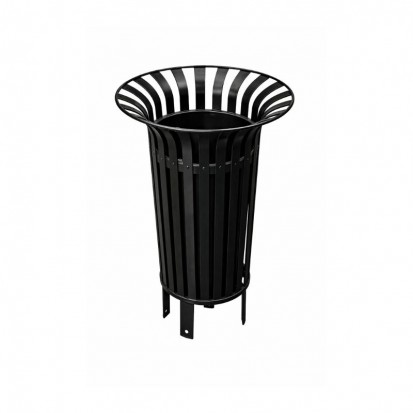 Poubelle de rue en métal Tulipe