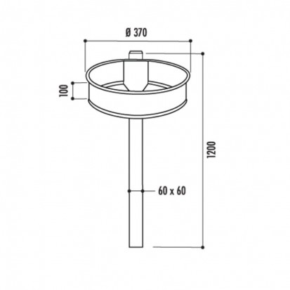 Support sac poubelle en métal Vigipirate