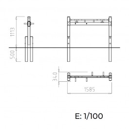 dimensions de l'équipement sportif extérieur sénior rotation poignets