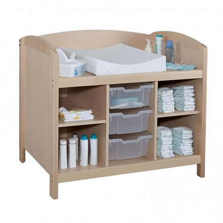 meuble de change en bois pour crèche