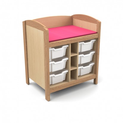 Table à langer crèche avec casiers