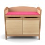 Table à langer crèche en bois avec 2 portes