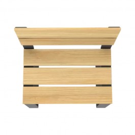 banc public 1 place bois traité acier sans accoudoirs