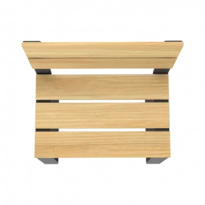 banc urbain 1 place bois et acier sans accoudoirs extérieur